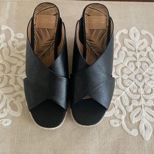 New Black Wedges Size 7